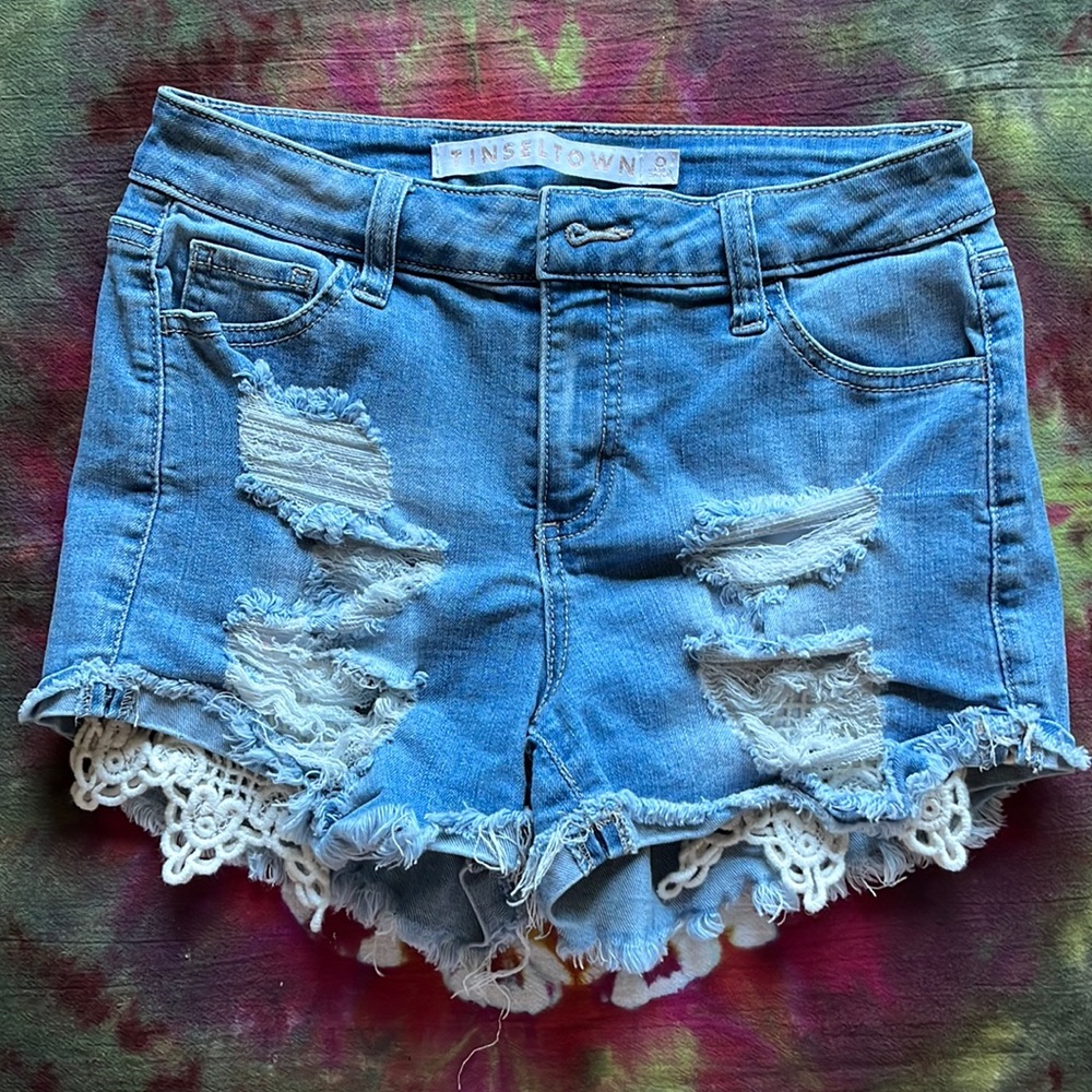 Ripped Jean Shorts
